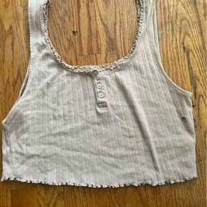 American Eagle Outfitters Tan Sleeveless Top xl new